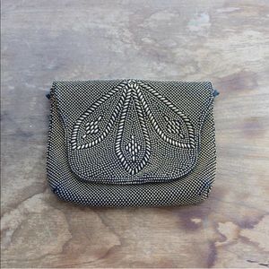 1960s Vintage Metallic Gold Bead Clutch